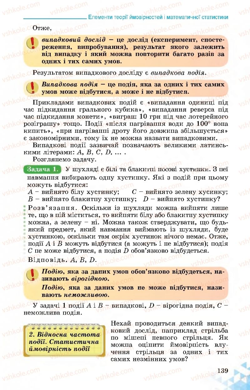 Страница 139 | Підручник Математика 11 клас О.С. Істер 2019