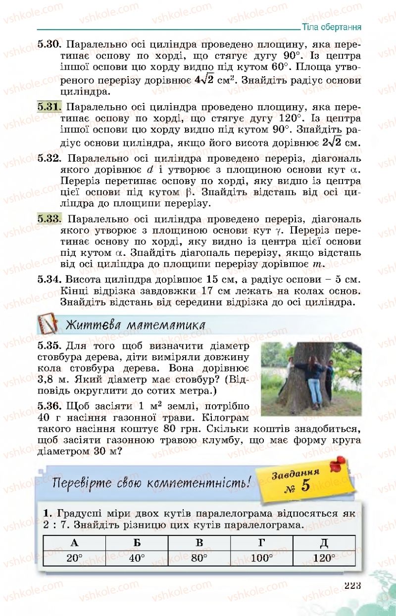 Страница 223 | Підручник Математика 11 клас О.С. Істер 2019