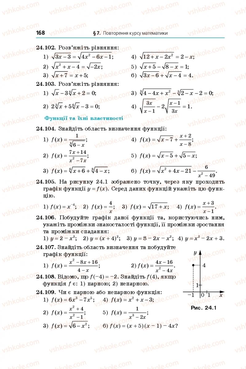 Страница 168 | Підручник Математика 11 клас А.Г. Мерзляк, Д.А. Номіровський, В.Б. Полонський, М.С. Якір 2019