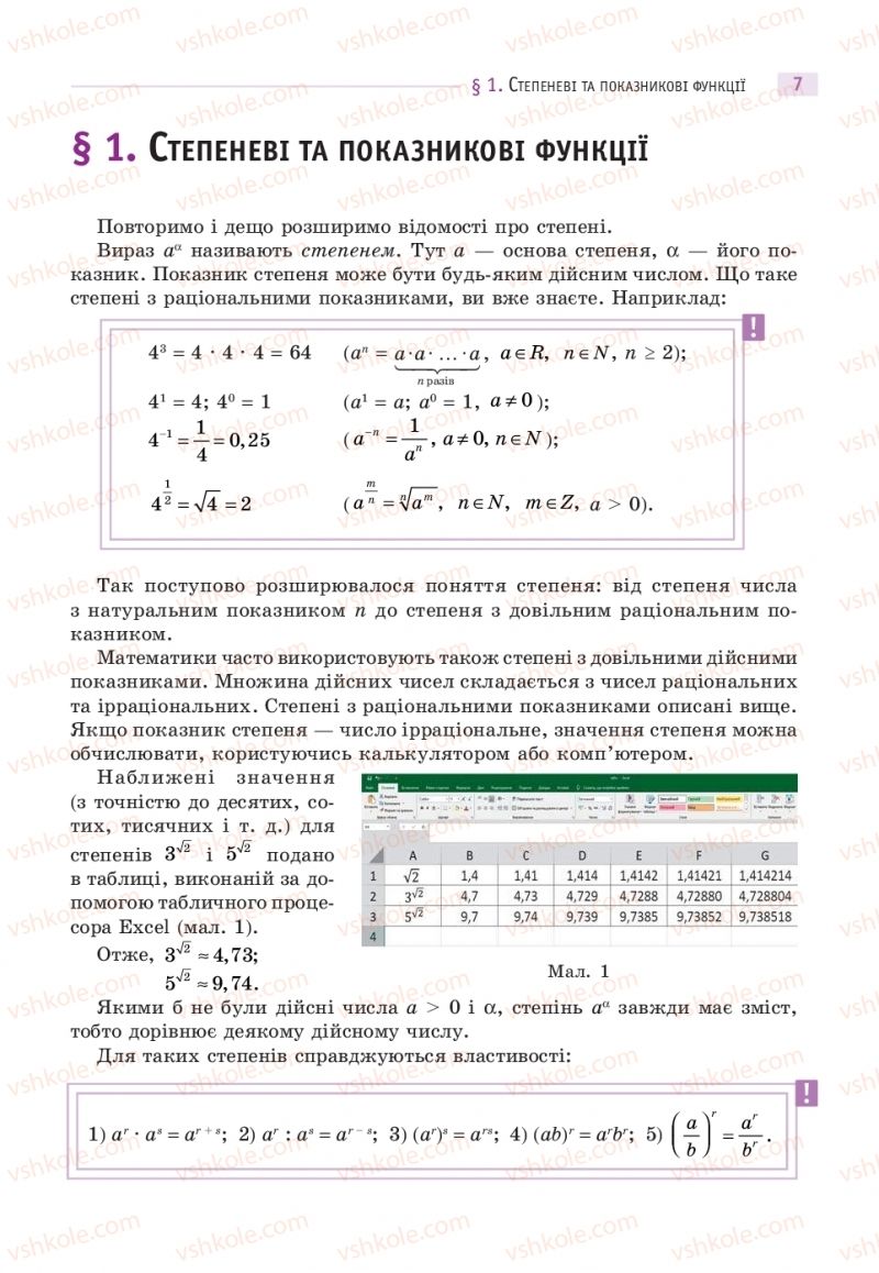 Страница 7 | Підручник Математика 11 клас Г.П. Бевз, В.Г. Бевз 2019