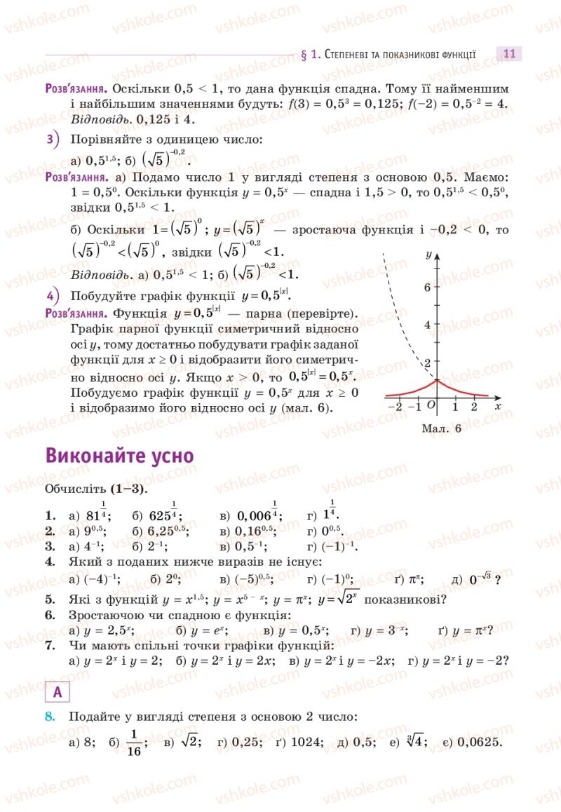 Страница 11 | Підручник Математика 11 клас Г.П. Бевз, В.Г. Бевз 2019