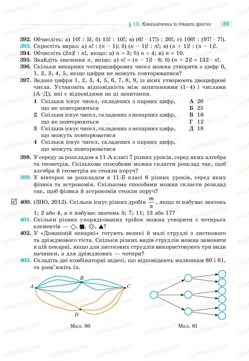 Страница 89 | Підручник Математика 11 клас Г.П. Бевз, В.Г. Бевз 2019
