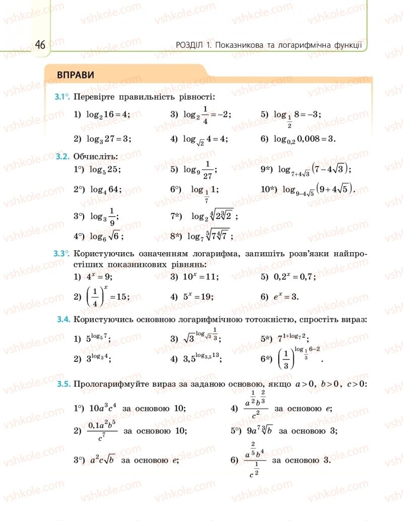 Страница 46 | Підручник Математика 11 клас Є.П. Нелін, О.Є. Долгова 2019