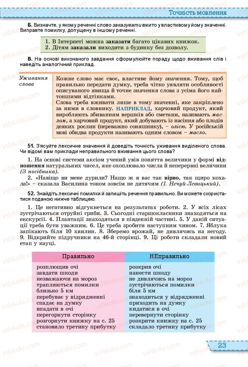 Страница 23 | Підручник Українська мова 11 клас О.В. Заболотний, В.В. Заболотний 2019 На російській мові