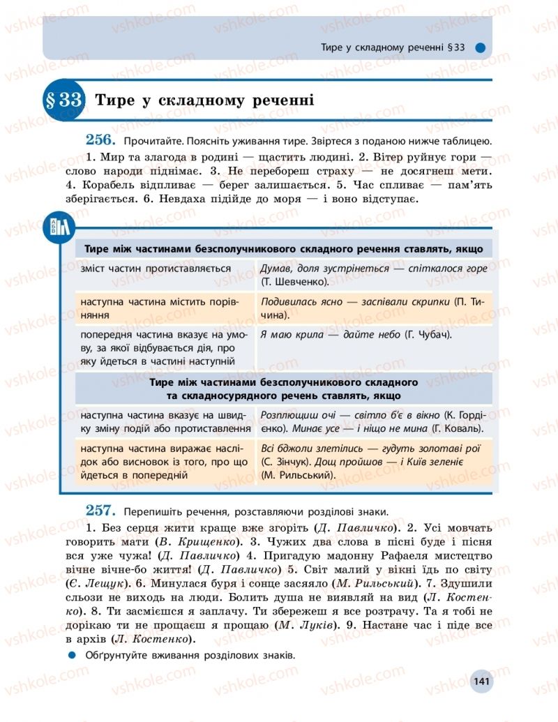 Страница 141 | Підручник Українська мова 11 клас О.П. Глазова 2019