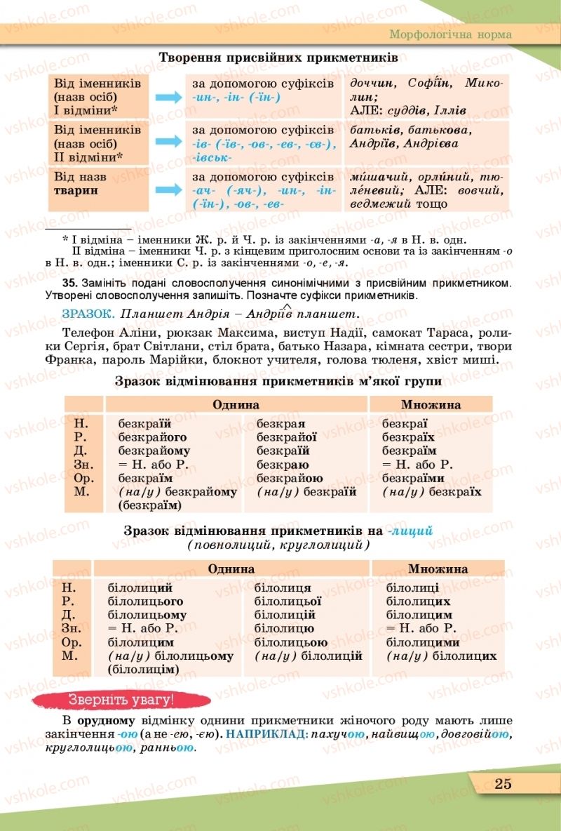 Страница 25 | Підручник Українська мова 11 клас О.В. Заболотний, В.В. Заболотний  2019