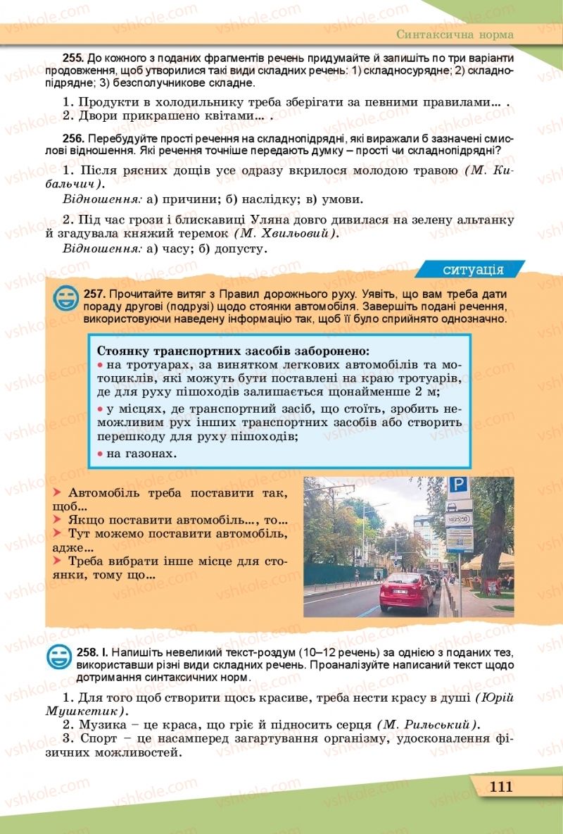 Страница 111 | Підручник Українська мова 11 клас О.В. Заболотний, В.В. Заболотний  2019