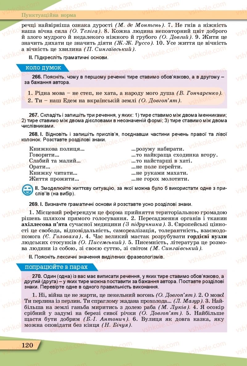 Страница 120 | Підручник Українська мова 11 клас О.В. Заболотний, В.В. Заболотний  2019