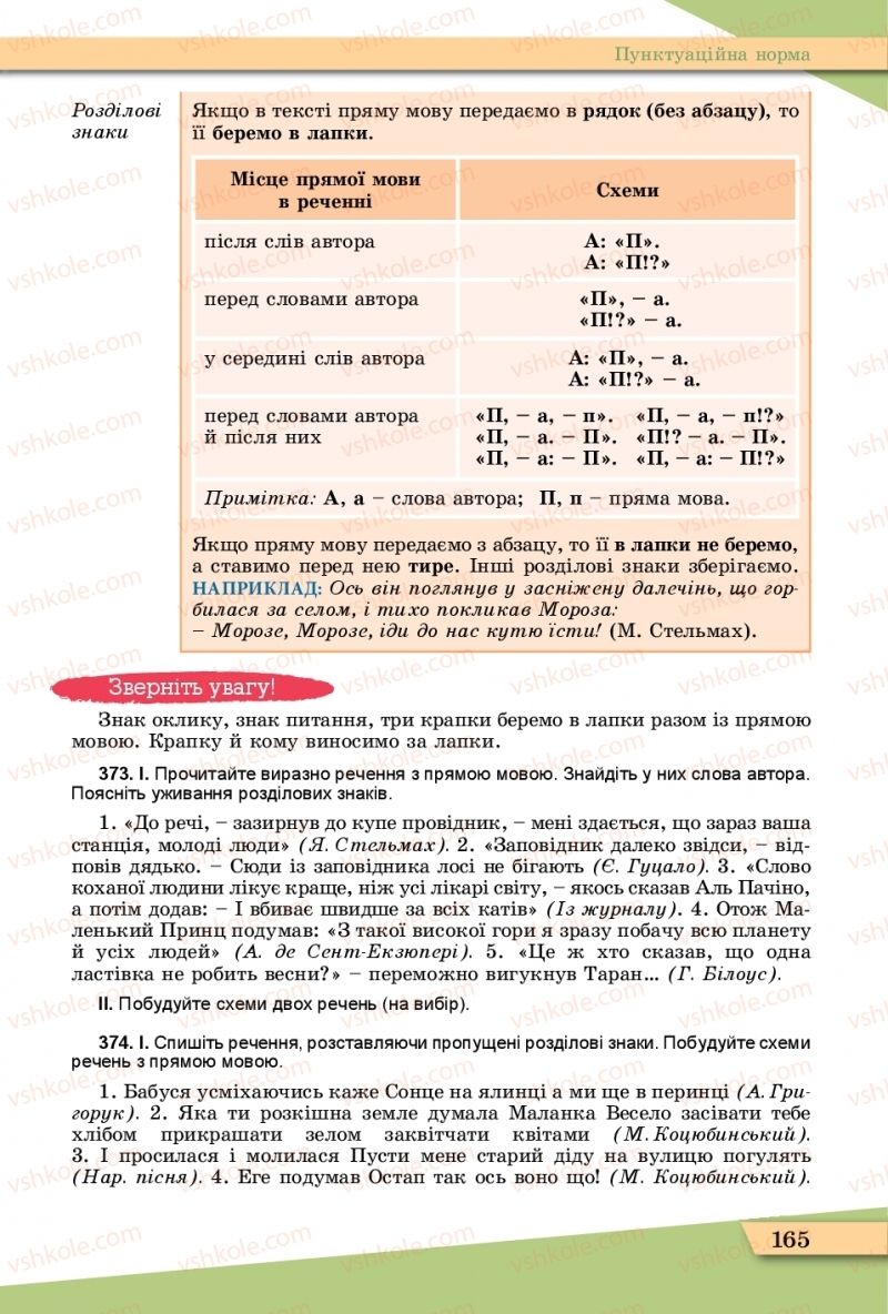 Страница 165 | Підручник Українська мова 11 клас О.В. Заболотний, В.В. Заболотний  2019