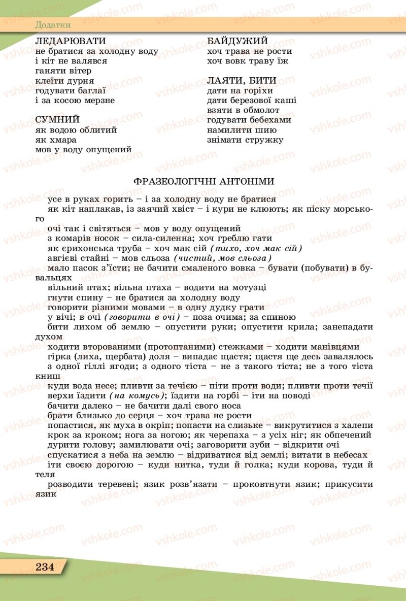 Страница 234 | Підручник Українська мова 11 клас О.В. Заболотний, В.В. Заболотний  2019