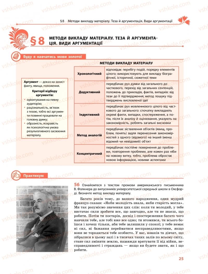 Страница 25 | Підручник Українська мова 11 клас С.О. Караман, О.М. Горошкіна, О.В. Караман, Л.О. Попова  2019