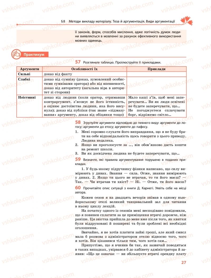 Страница 27 | Підручник Українська мова 11 клас С.О. Караман, О.М. Горошкіна, О.В. Караман, Л.О. Попова  2019