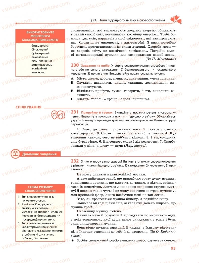 Страница 93 | Підручник Українська мова 11 клас С.О. Караман, О.М. Горошкіна, О.В. Караман, Л.О. Попова  2019