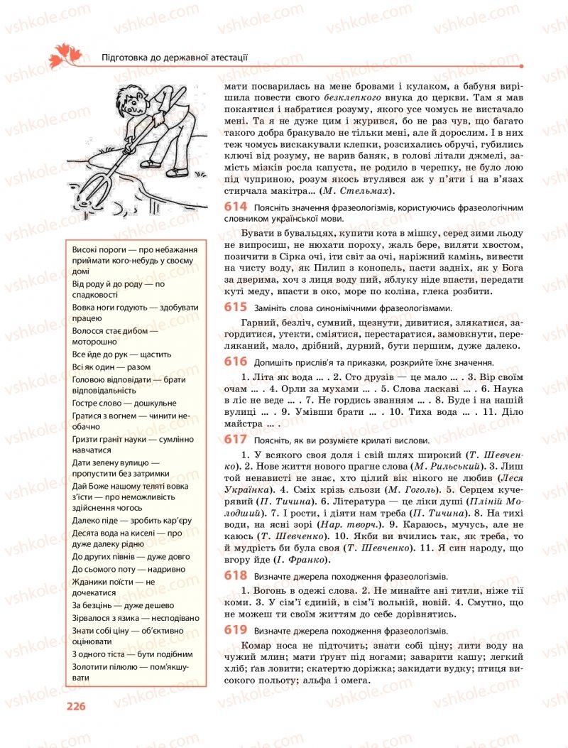 Страница 226 | Підручник Українська мова 11 клас С.О. Караман, О.М. Горошкіна, О.В. Караман, Л.О. Попова  2019