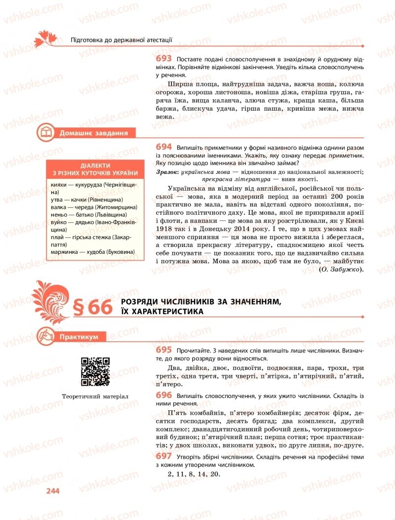 Страница 244 | Підручник Українська мова 11 клас С.О. Караман, О.М. Горошкіна, О.В. Караман, Л.О. Попова  2019