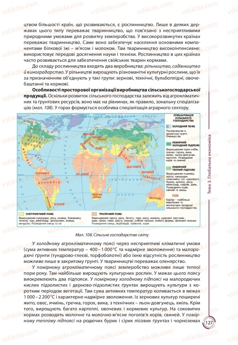 Страница 127 | Підручник Географія 11 клас С.Г. Кобернік, Р.Р. Коваленко 2019