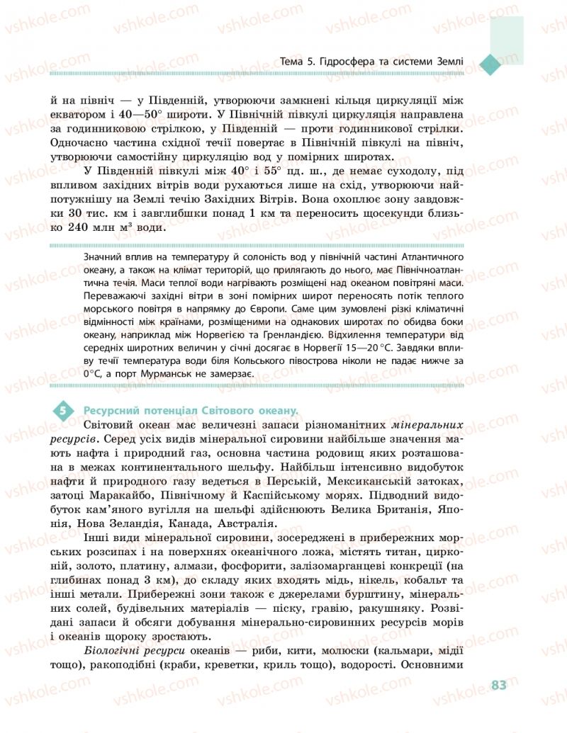 Страница 83 | Підручник Географія 11 клас Г.Д. Довгань, О.Г. Стадник 2019