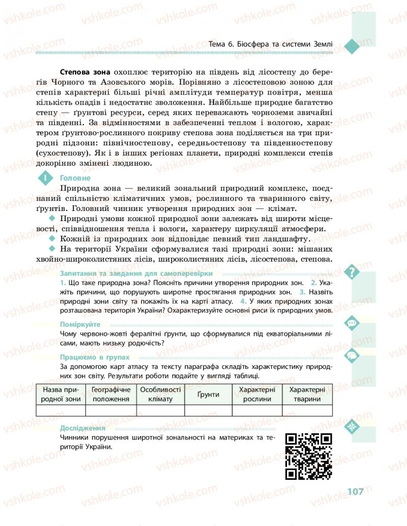 Страница 107 | Підручник Географія 11 клас Г.Д. Довгань, О.Г. Стадник 2019