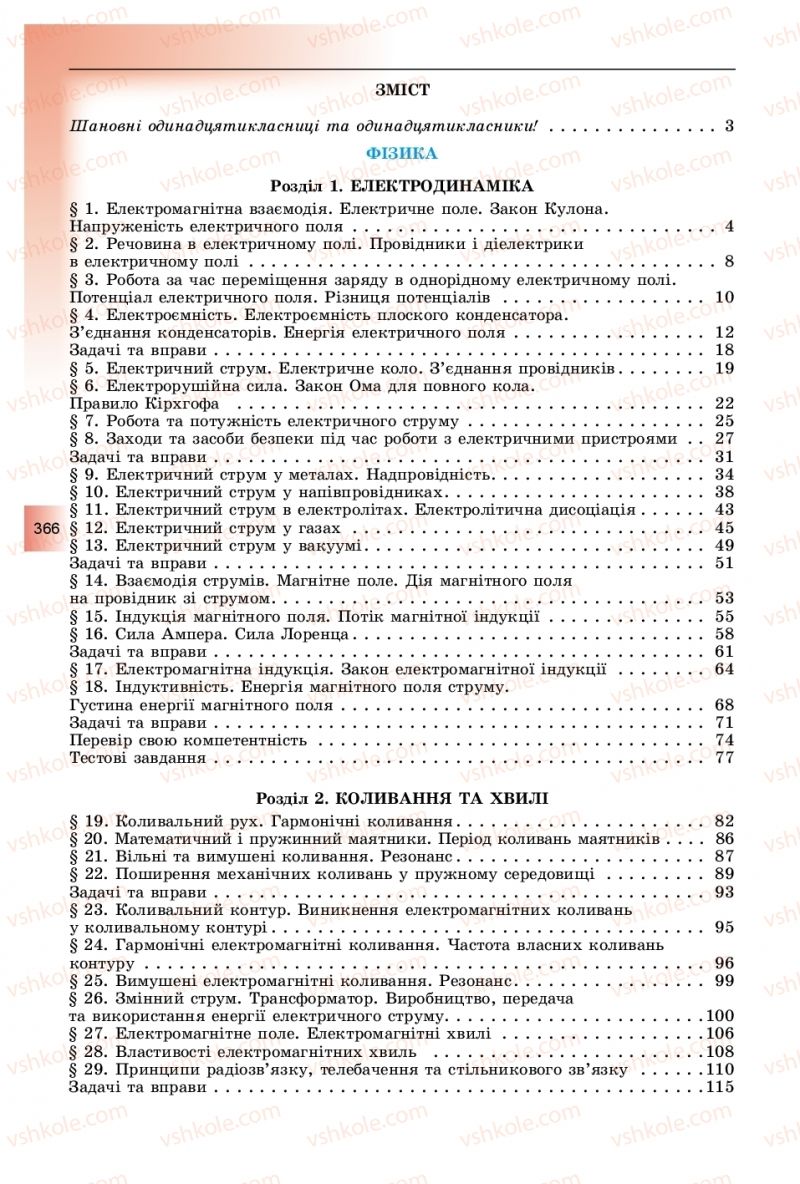 Страница 366 | Підручник Фізика 11 клас В.Д. Сиротюк, Ю.Б. Мирошніченко 2019