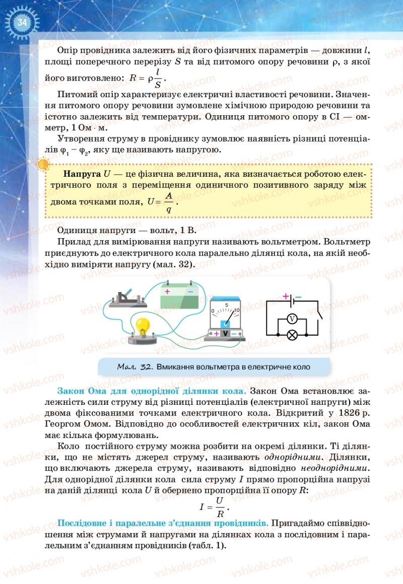 Страница 34 | Підручник Фізика 11 клас Т.М. Засєкіна, Д.О. Засєкін 2019 Ревень стандарту