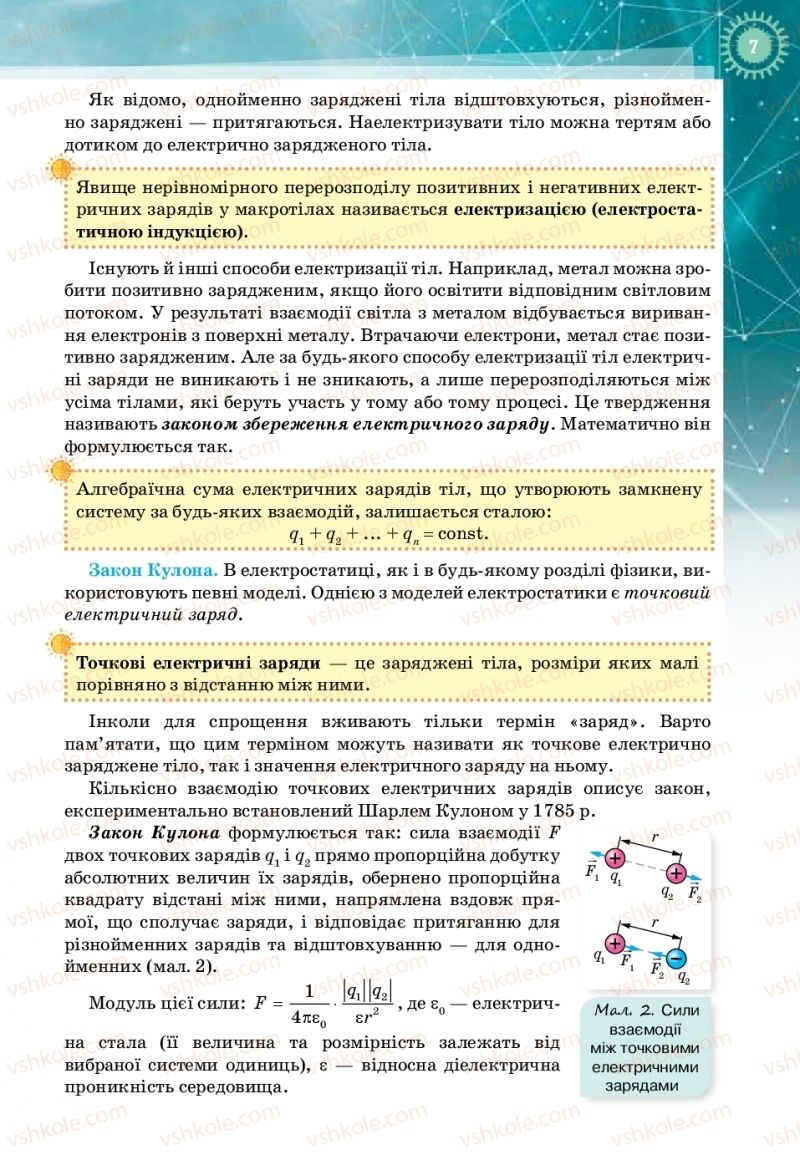 Страница 7 | Підручник Фізика 11 клас Т.М. Засєкіна, Д.О. Засєкін 2019 Профільний рівень