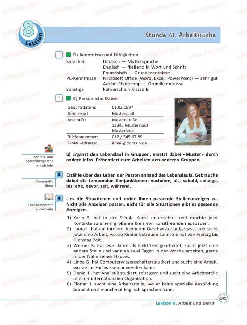 Страница 149 | Підручник Німецька мова 11 клас С.І. Сотникова, Г.В. Гоголєва 2019 11 рік навчання