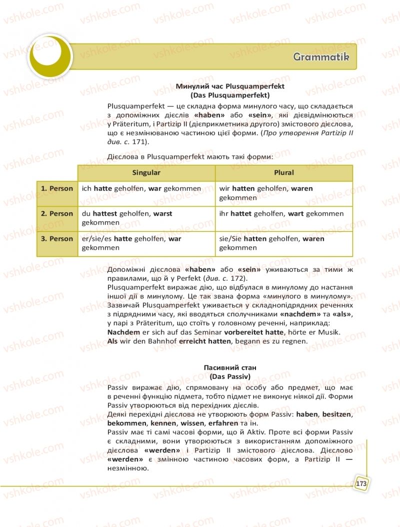 Страница 173 | Підручник Німецька мова 11 клас С.І. Сотникова, Г.В. Гоголєва 2019 11 рік навчання