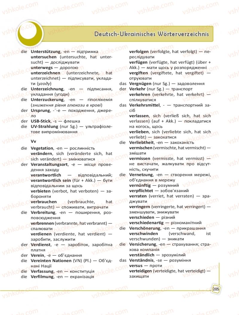 Страница 205 | Підручник Німецька мова 11 клас С.І. Сотникова, Г.В. Гоголєва 2019 11 рік навчання