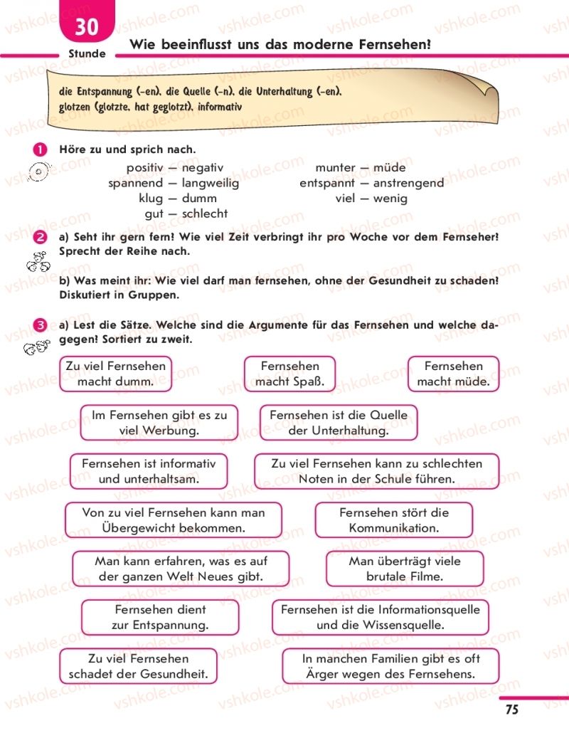 Страница 75 | Підручник Німецька мова 11 клас С.І. Сотникова, Г.В. Гоголєва 2019 7 рік навчання