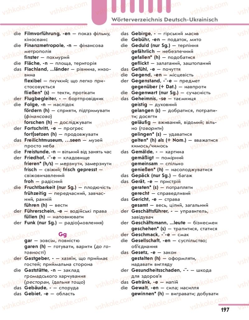 Страница 197 | Підручник Німецька мова 11 клас С.І. Сотникова, Г.В. Гоголєва 2019 7 рік навчання