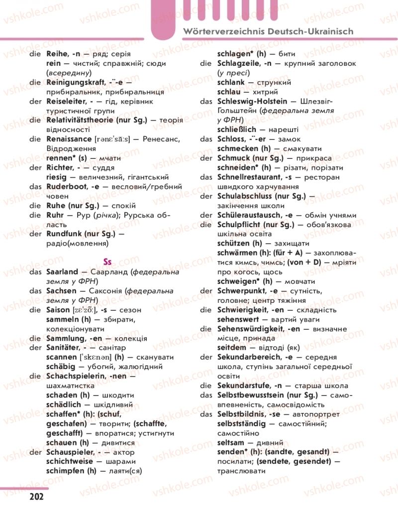Страница 202 | Підручник Німецька мова 11 клас С.І. Сотникова, Г.В. Гоголєва 2019 7 рік навчання