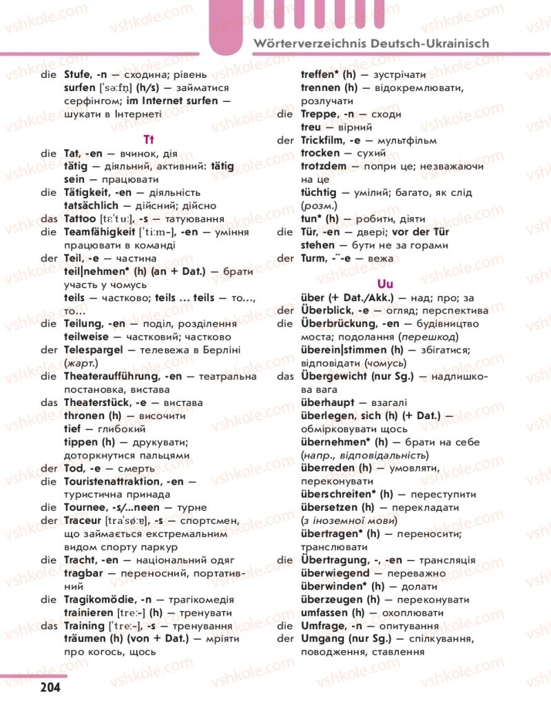 Страница 204 | Підручник Німецька мова 11 клас С.І. Сотникова, Г.В. Гоголєва 2019 7 рік навчання