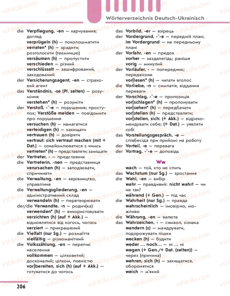 Страница 206 | Підручник Німецька мова 11 клас С.І. Сотникова, Г.В. Гоголєва 2019 7 рік навчання