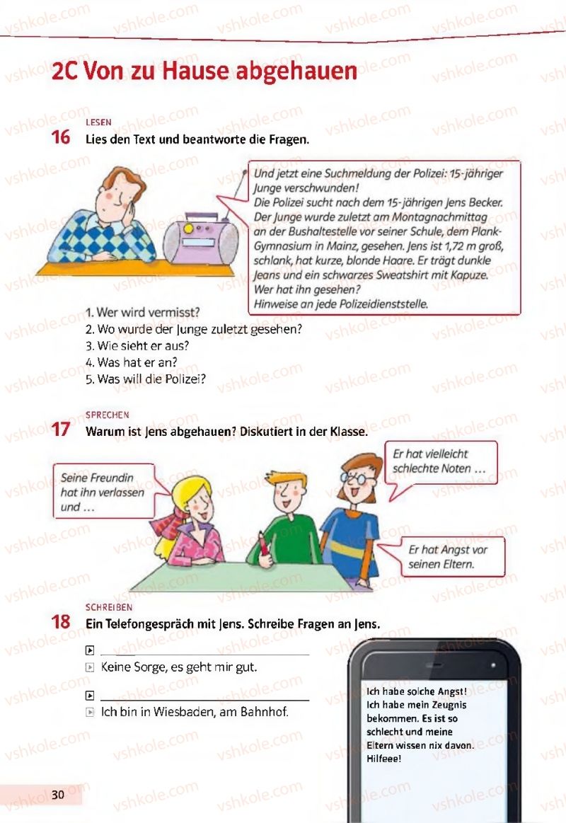 Страница 30 | Підручник Німецька мова 11 клас Н.П. Басай, В.І. Орап, Р.О. Кириленко 2019 7 рік навчання