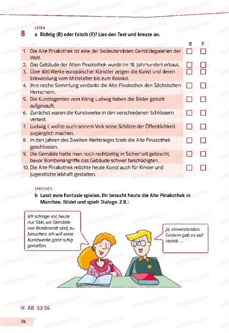 Страница 74 | Підручник Німецька мова 11 клас Н.П. Басай, В.І. Орап, Р.О. Кириленко 2019 7 рік навчання