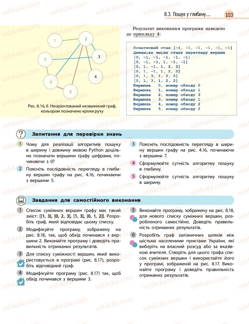 Страница 103 | Підручник Інформатика 11 клас В.Д. Руденко, Н.В. Речич, В.О. Потієнко 2019
