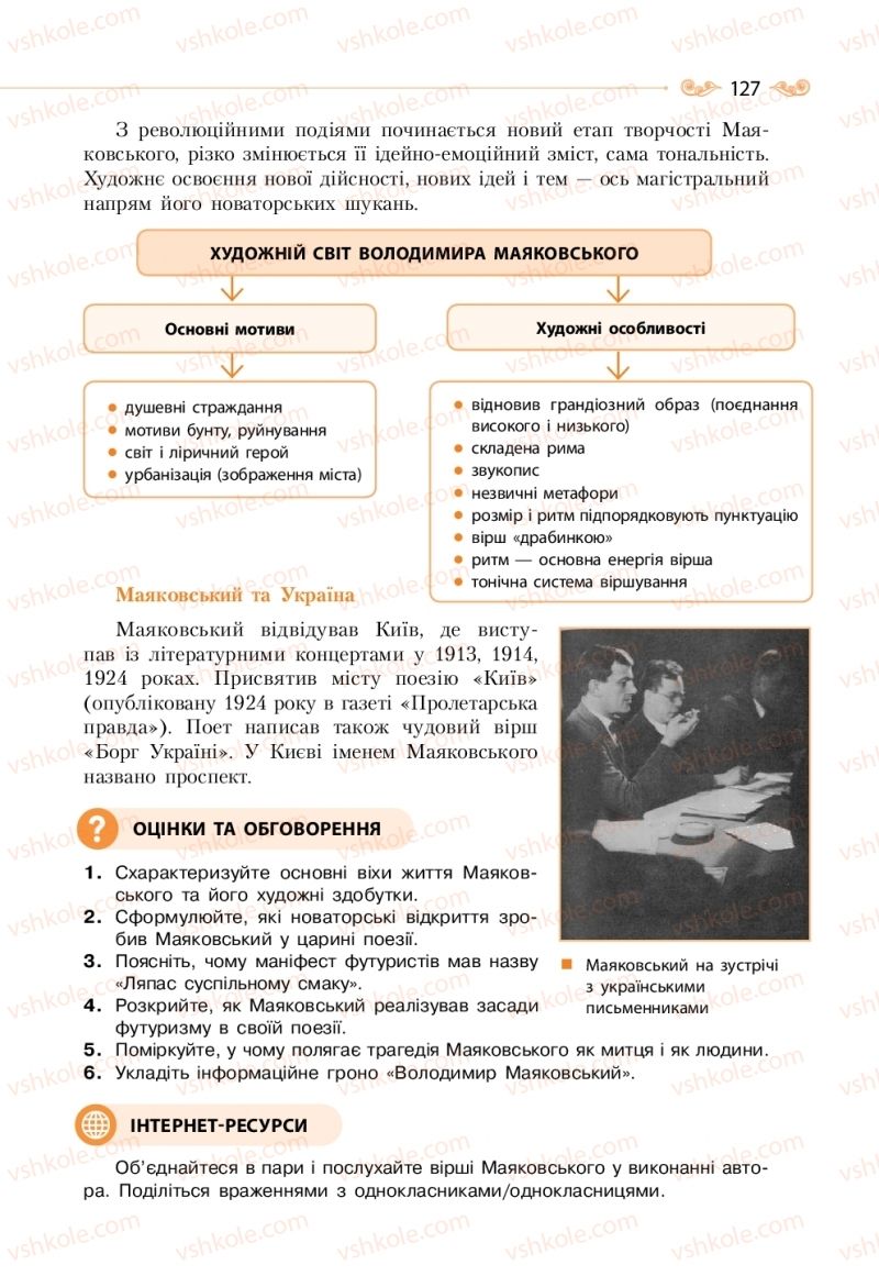 Страница 127 | Підручник Зарубіжна література 11 клас Н.М. Кадоб’янська, Л.М. Удовиченко 2019