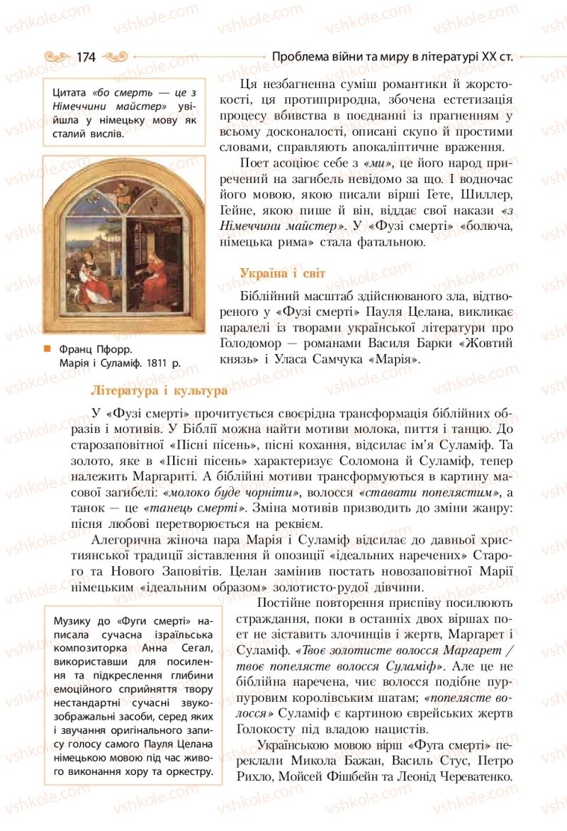 Страница 174 | Підручник Зарубіжна література 11 клас Н.М. Кадоб’янська, Л.М. Удовиченко 2019