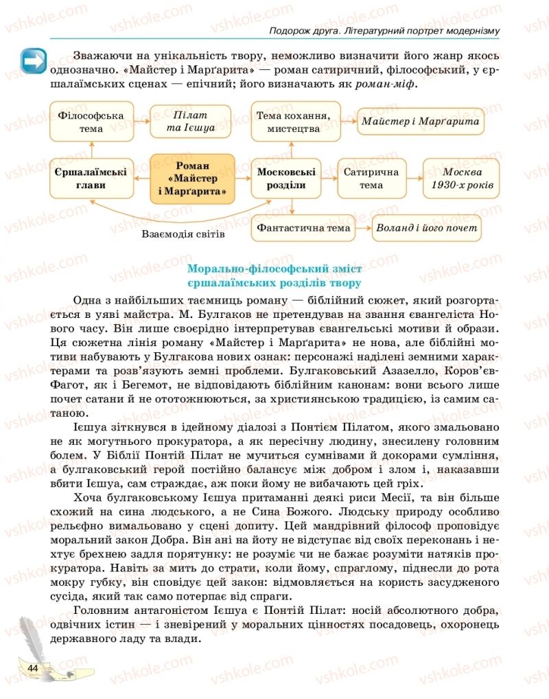 Страница 44 | Підручник Зарубіжна література 11 клас В.В. Паращич, Г.Є. Фефілова, М.В. Коновалова 2019