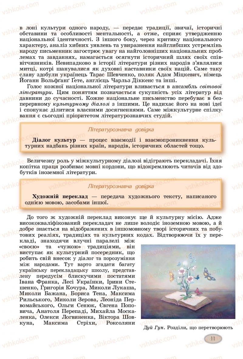 Страница 11 | Підручник Зарубіжна література 11 клас Є.В. Волощук  2019
