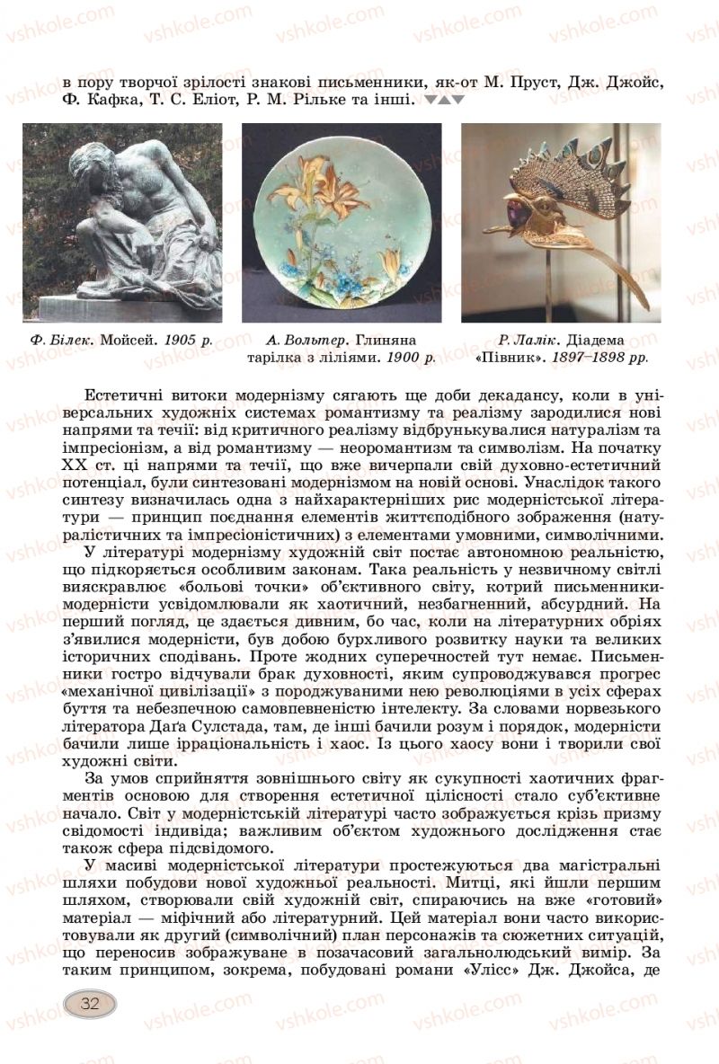 Страница 32 | Підручник Зарубіжна література 11 клас Є.В. Волощук  2019
