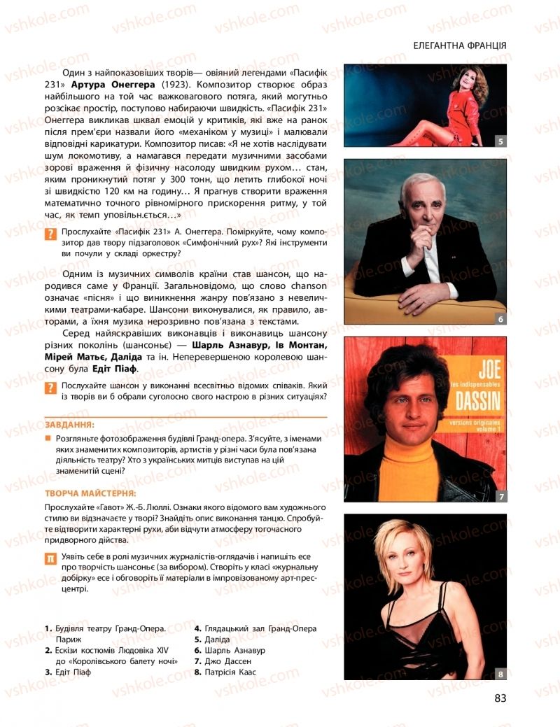 Страница 83 | Підручник Мистецтво 11 клас О.А. Комаровська, Н.Є. Миропольська, С.А. Ничкало, І.В. Руденко 2018