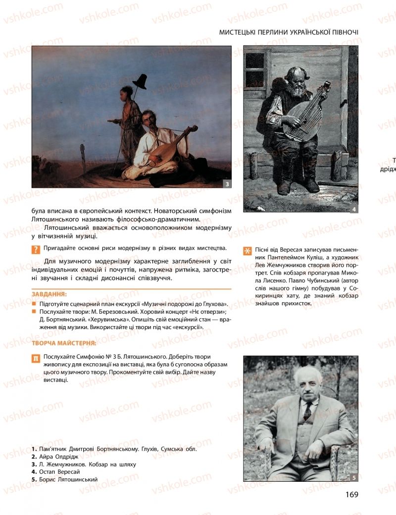 Страница 169 | Підручник Мистецтво 11 клас О.А. Комаровська, Н.Є. Миропольська, С.А. Ничкало, І.В. Руденко 2018