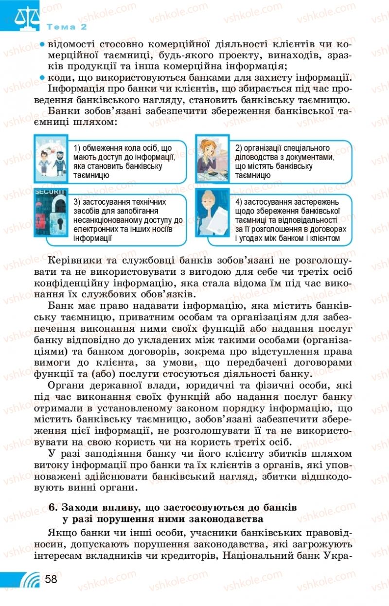 Страница 58 | Підручник Правознавство 11 клас Т. М. Філіпенко, В. Л. Сутковий 2019