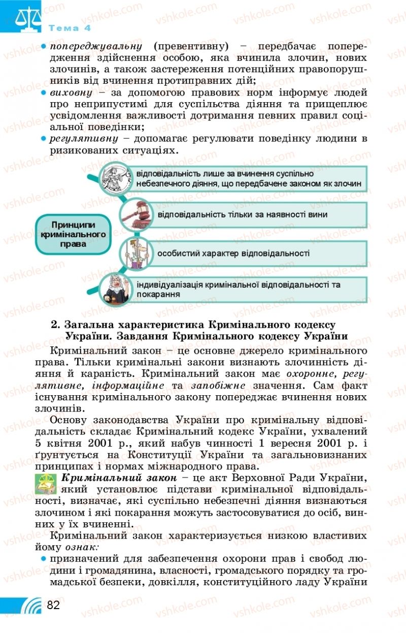 Страница 82 | Підручник Правознавство 11 клас Т. М. Філіпенко, В. Л. Сутковий 2019