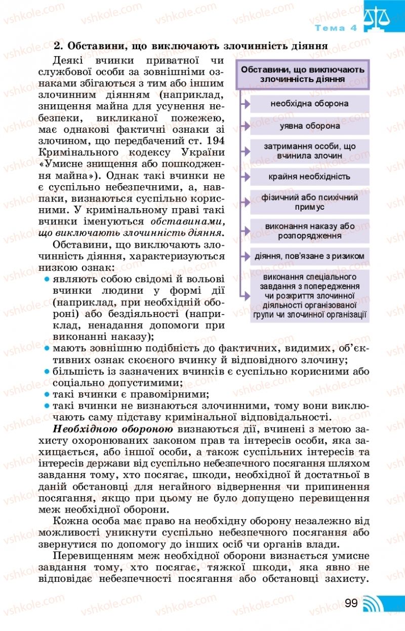 Страница 99 | Підручник Правознавство 11 клас Т. М. Філіпенко, В. Л. Сутковий 2019