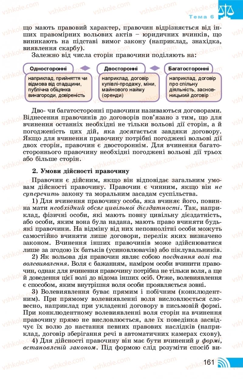 Страница 161 | Підручник Правознавство 11 клас Т. М. Філіпенко, В. Л. Сутковий 2019