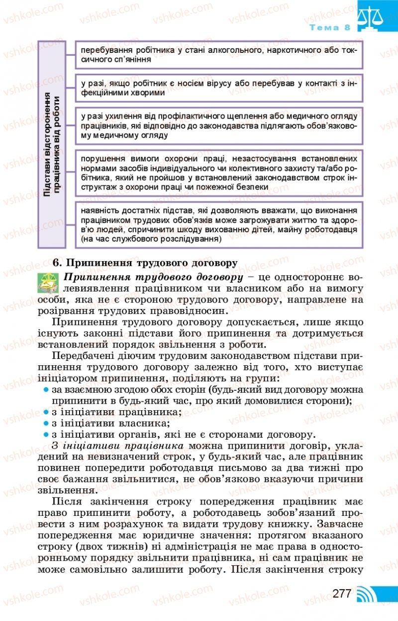 Страница 277 | Підручник Правознавство 11 клас Т. М. Філіпенко, В. Л. Сутковий 2019