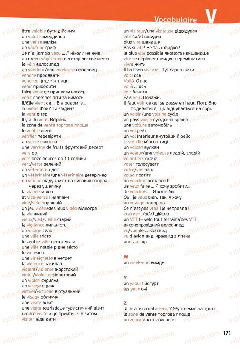 Страница 171 | Підручник Французька мова 11 клас Ю.М. Клименко 2019 7 рік навчання