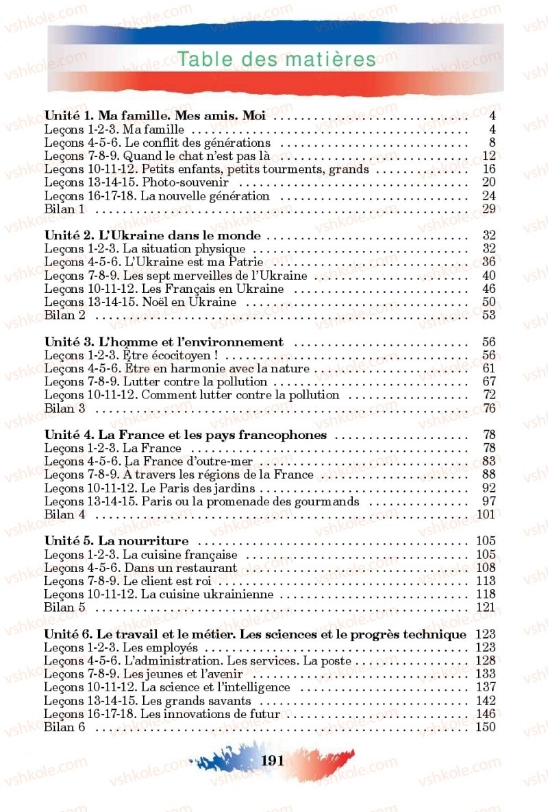 Страница 191 | Підручник Французька мова 11 клас Ю.М. Клименко 2019 11 рік навчання